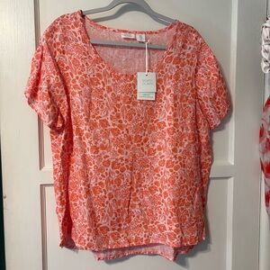 Sigrid Olsen beach/seashell top